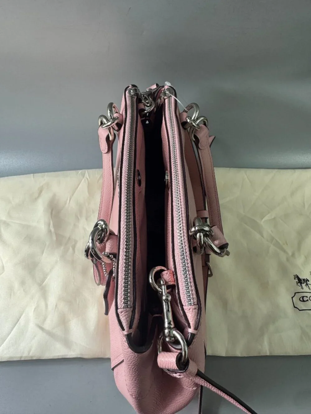 NWOT Authentic Coach F25395 Crossgrain Mini Brooke Carryall- Blush Pink